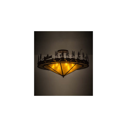 Fishtracks 6 Light 48" Wide Semi-Flush Ceiling Fixture