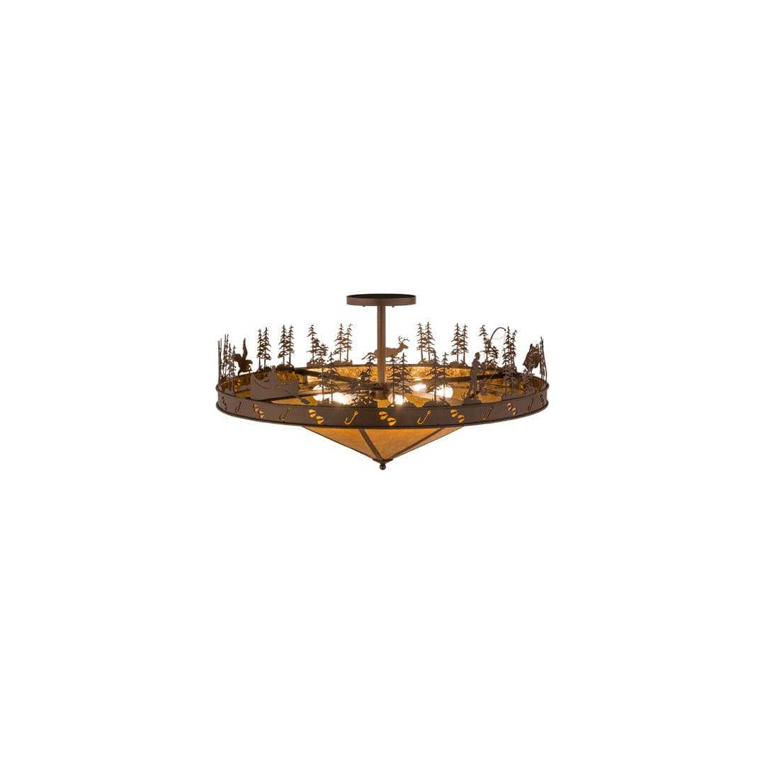 Fishtracks 6 Light 48" Wide Semi-Flush Ceiling Fixture