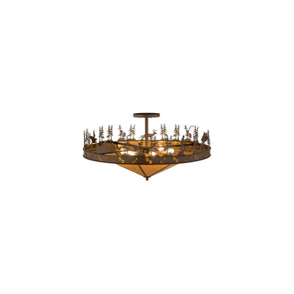 Fishtracks 6 Light 48" Wide Semi-Flush Ceiling Fixture
