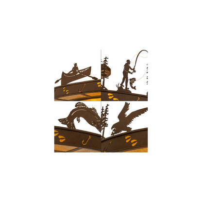 Fishtracks 6 Light 48" Wide Semi-Flush Ceiling Fixture