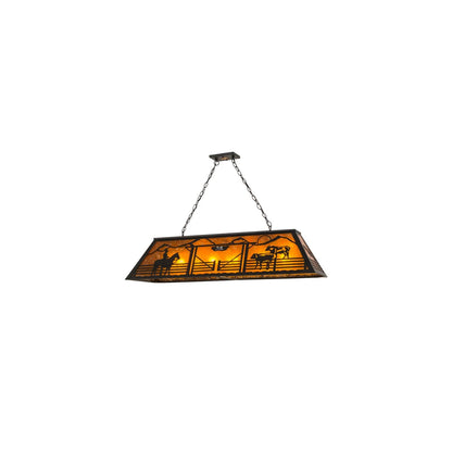 Personalized 9 Light 17" Wide Linear Pendant