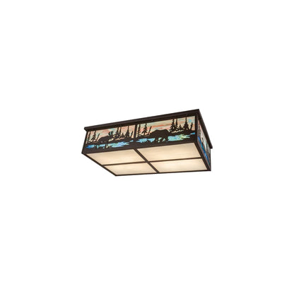 Wildlife at Pine Lake 8 Light 36" Wide Flush Mount Ceiling Fixture