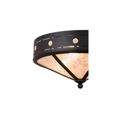 Craftsman Target 4 Light 24" Wide Flush Mount Ceiling Fixture