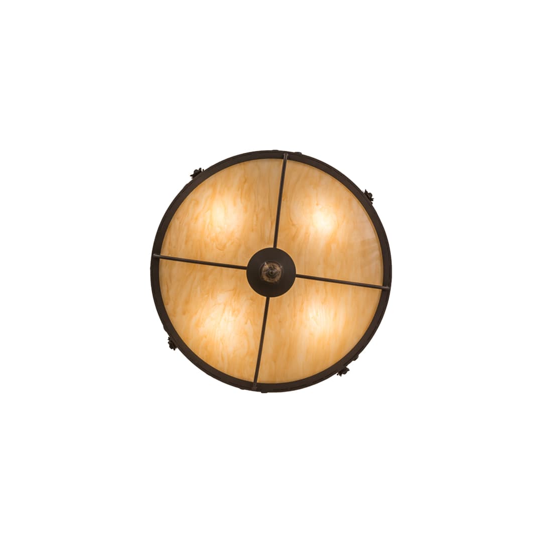 Arabesque 4 Light 28" Wide Semi-Flush Bowl Ceiling Fixture - Gilded Tobacco Finish