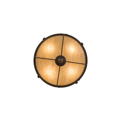 Arabesque 4 Light 28" Wide Semi-Flush Bowl Ceiling Fixture - Gilded Tobacco Finish