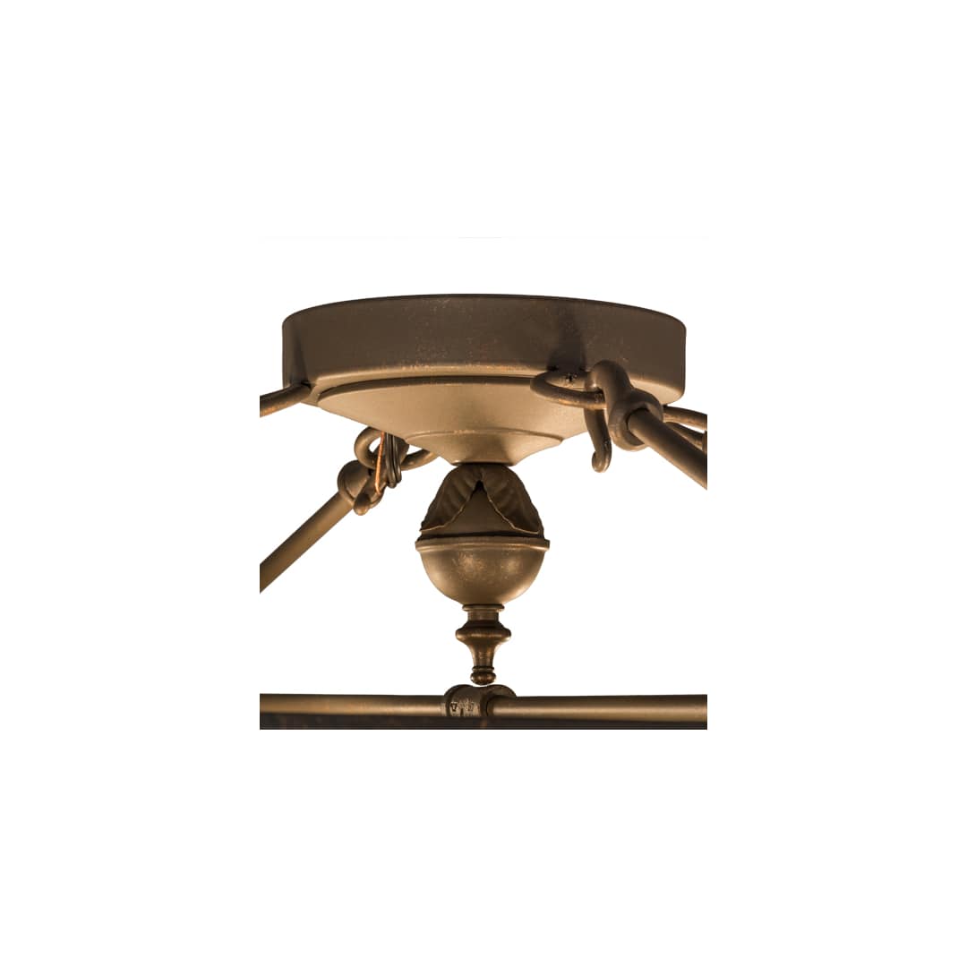 Arabesque 4 Light 28" Wide Semi-Flush Bowl Ceiling Fixture - Gilded Tobacco Finish
