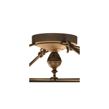Arabesque 4 Light 28" Wide Semi-Flush Bowl Ceiling Fixture - Gilded Tobacco Finish