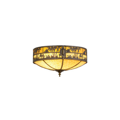 Camel 3 Light 16" Wide Flush Mount Bowl Ceiling Fixture