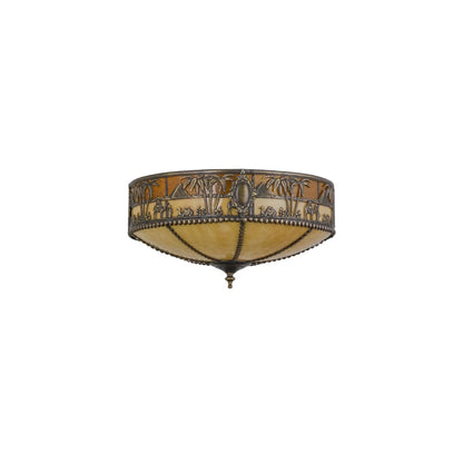 Camel 3 Light 16" Wide Flush Mount Bowl Ceiling Fixture