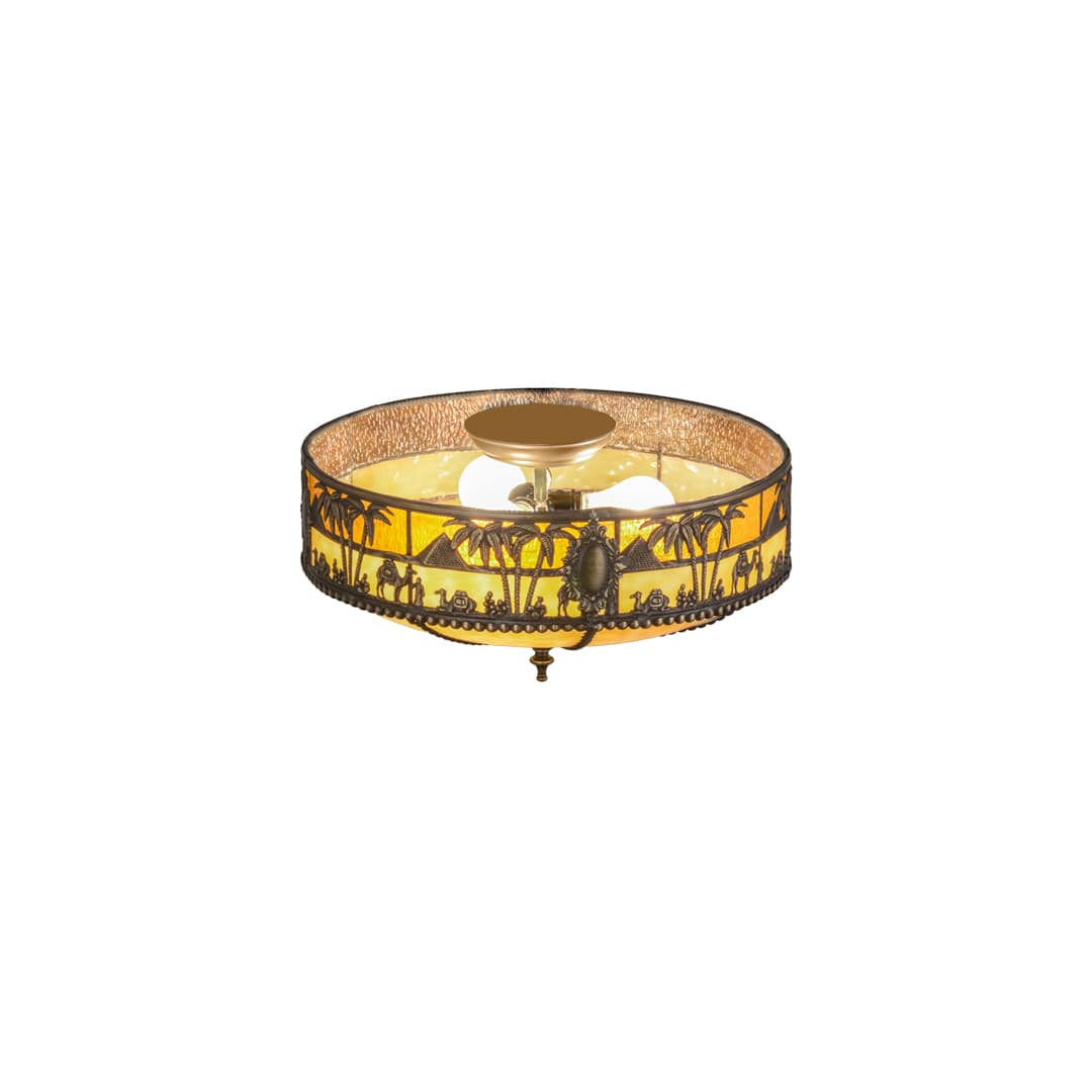 Camel 3 Light 16" Wide Flush Mount Bowl Ceiling Fixture