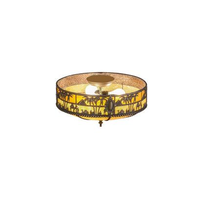 Camel 3 Light 16" Wide Flush Mount Bowl Ceiling Fixture