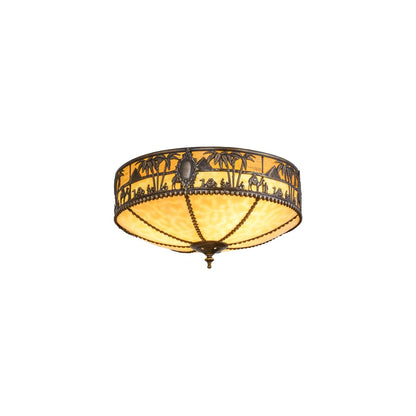 Camel 3 Light 16" Wide Flush Mount Bowl Ceiling Fixture