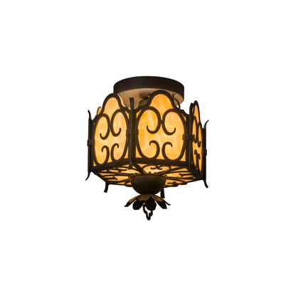 Radha 11" Wide Semi-Flush Drum Ceiling Fixture