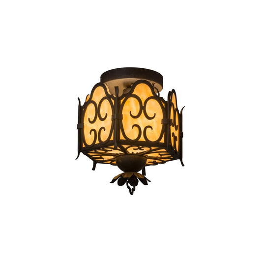 Radha 11" Wide Semi-Flush Drum Ceiling Fixture