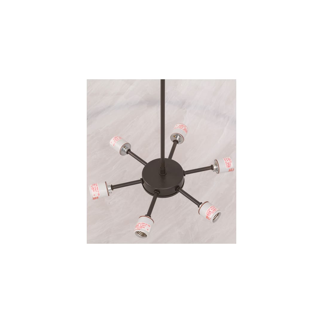 Ceres 6 Light 50" Wide Semi-Flush Bowl Ceiling Fixture - Timeless Bronze Finish