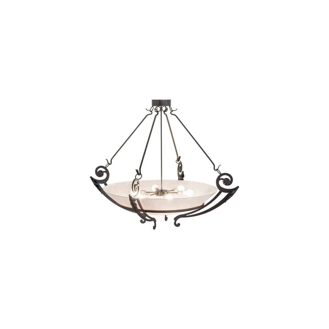 Ceres 6 Light 50" Wide Semi-Flush Bowl Ceiling Fixture - Timeless Bronze Finish