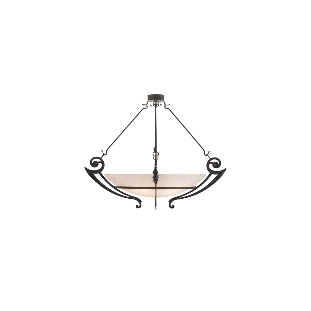 Ceres 6 Light 50" Wide Semi-Flush Bowl Ceiling Fixture - Timeless Bronze Finish