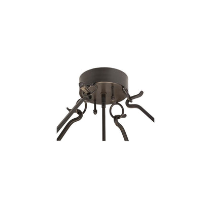 Ceres 6 Light 50" Wide Semi-Flush Bowl Ceiling Fixture - Timeless Bronze Finish