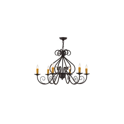Jenna 6 Light 36" Wide Taper Candle Style Chandelier