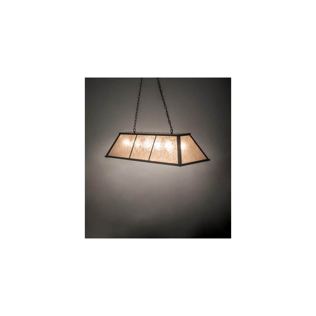 Tri-Panel 6 Light 17" Wide Linear Pendant