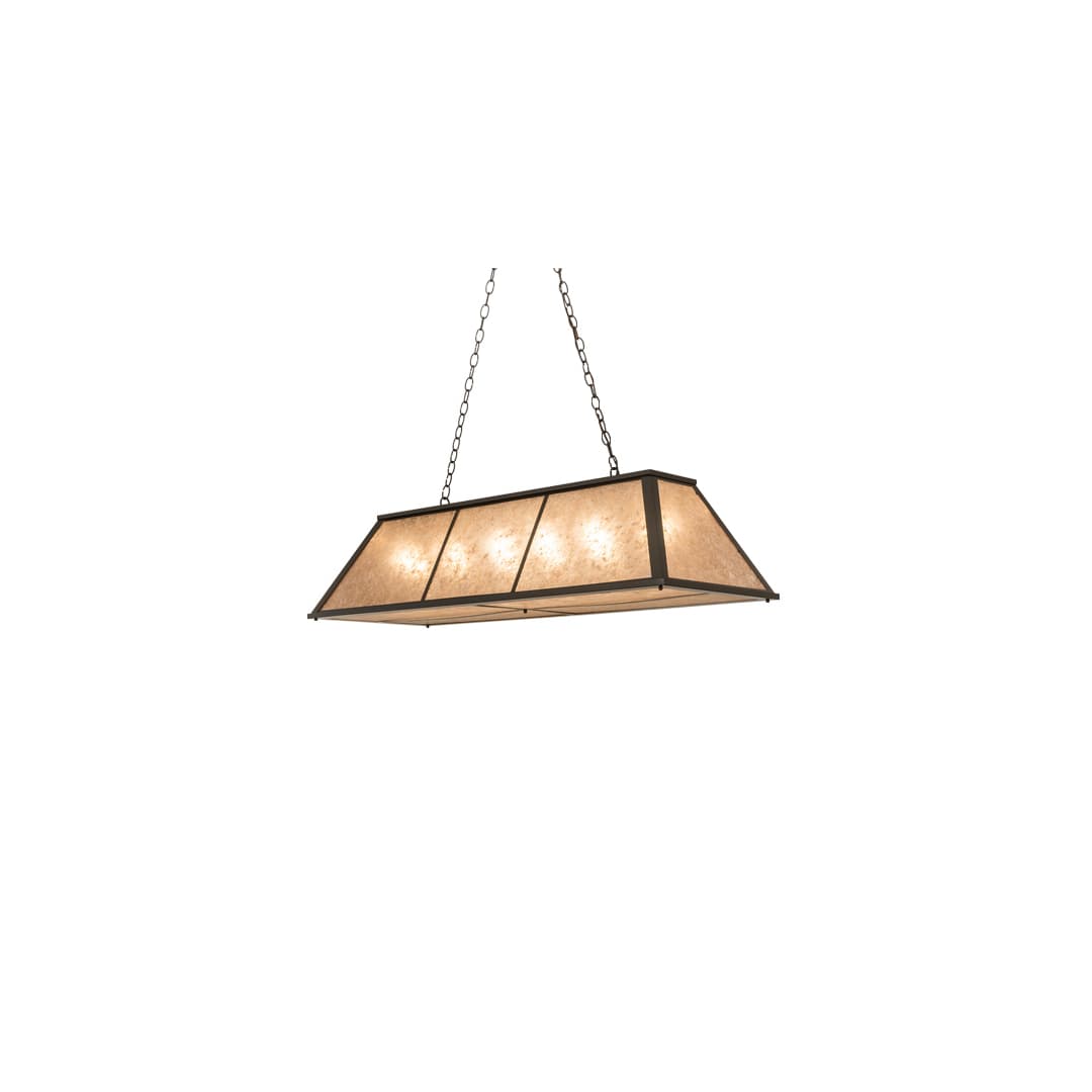 Tri-Panel 6 Light 17" Wide Linear Pendant