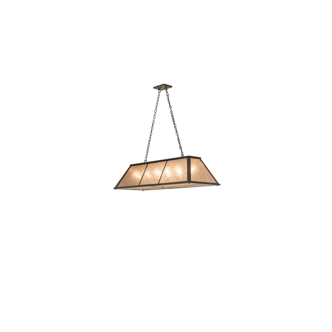 Tri-Panel 6 Light 17" Wide Linear Pendant