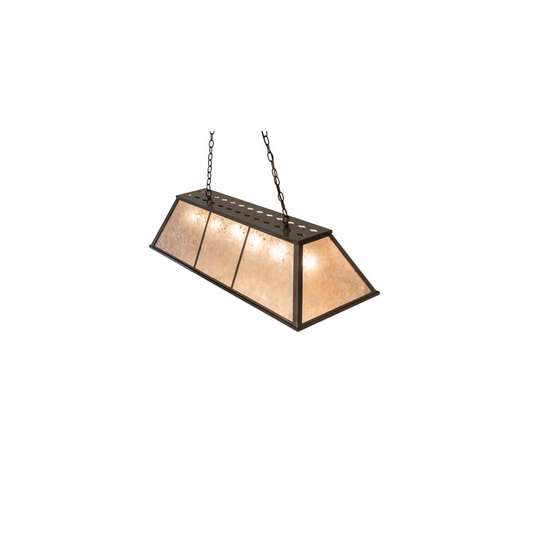 Tri-Panel 6 Light 17" Wide Linear Pendant