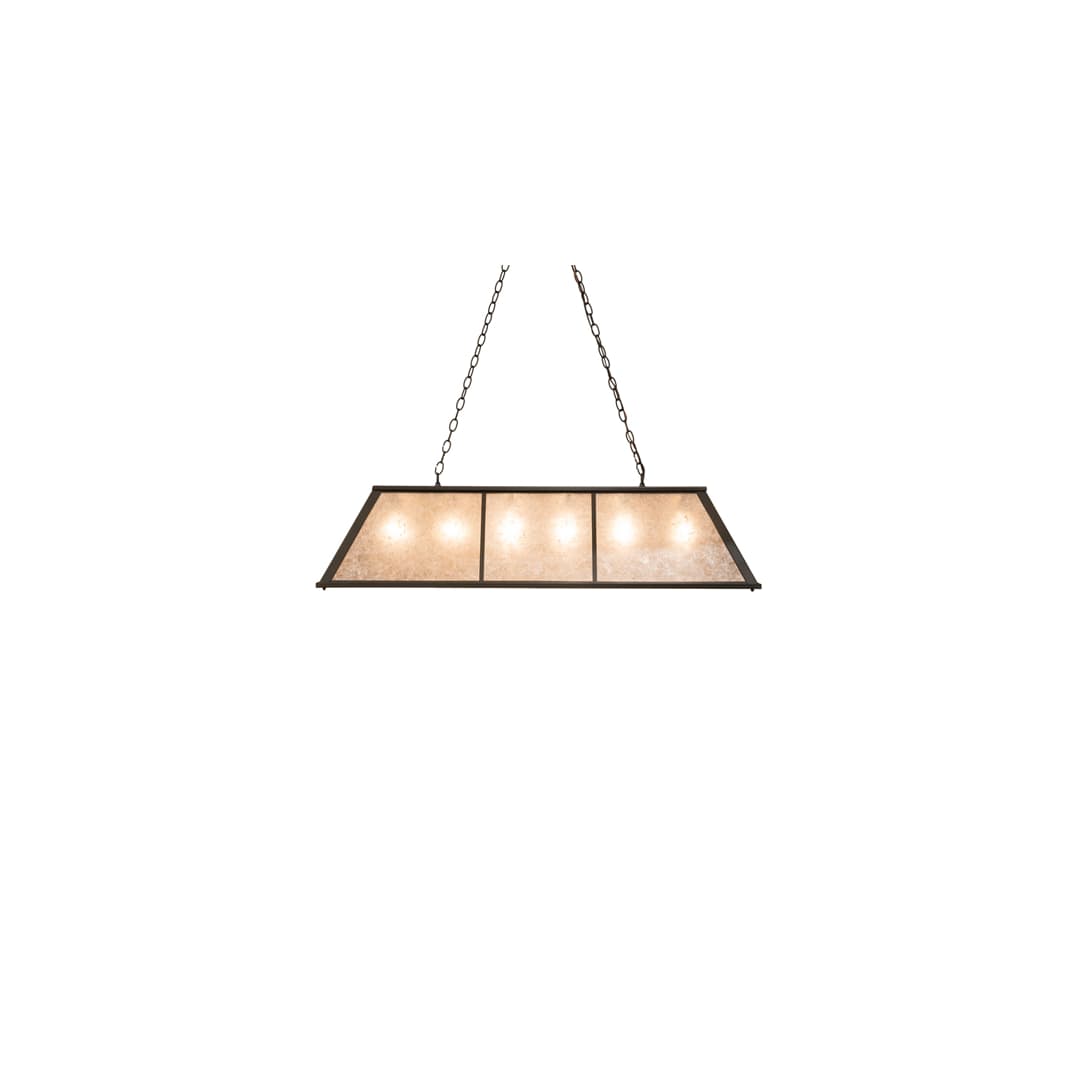 Tri-Panel 6 Light 17" Wide Linear Pendant