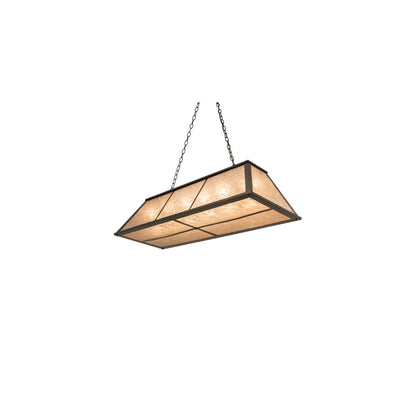 Tri-Panel 6 Light 17" Wide Linear Pendant