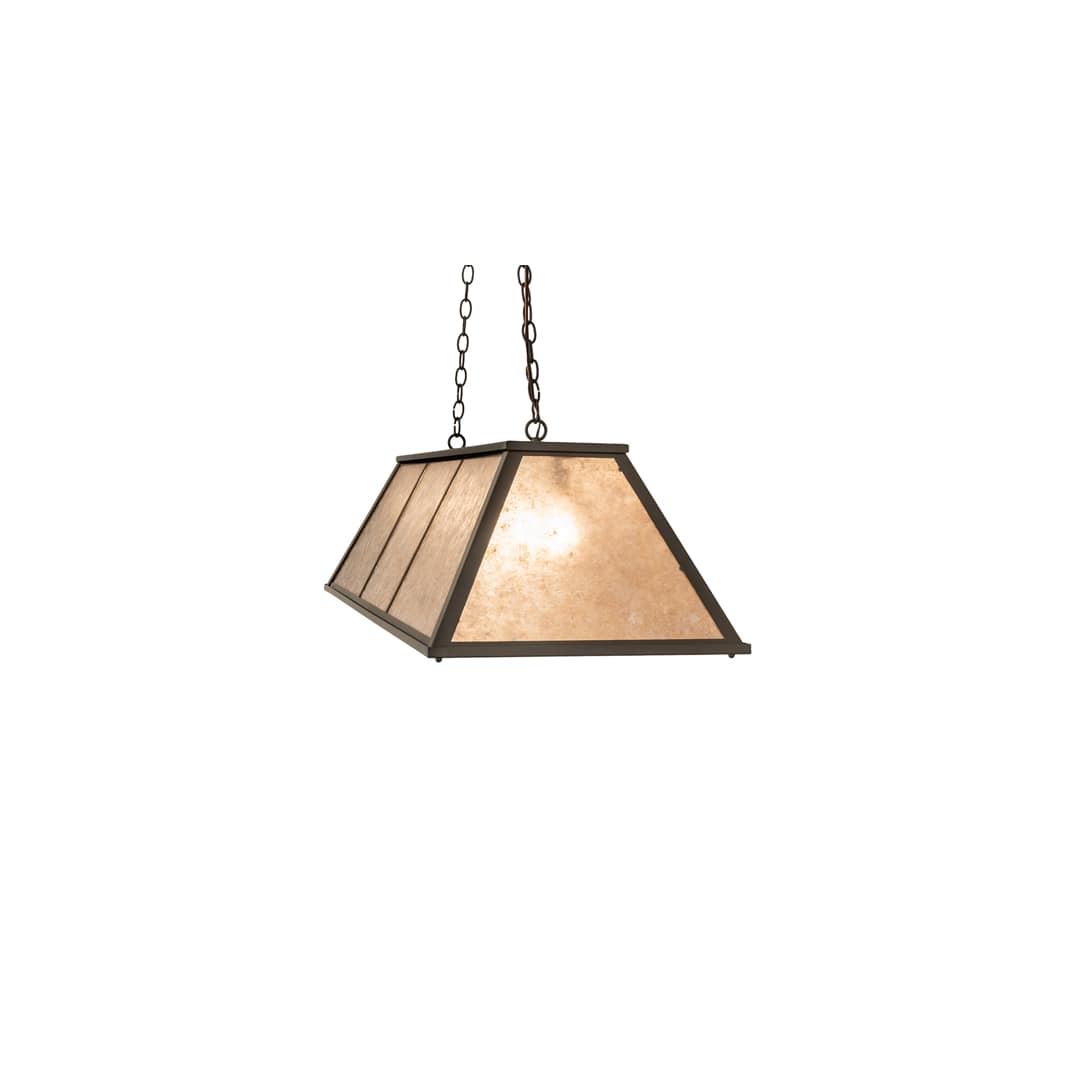 Tri-Panel 6 Light 17" Wide Linear Pendant
