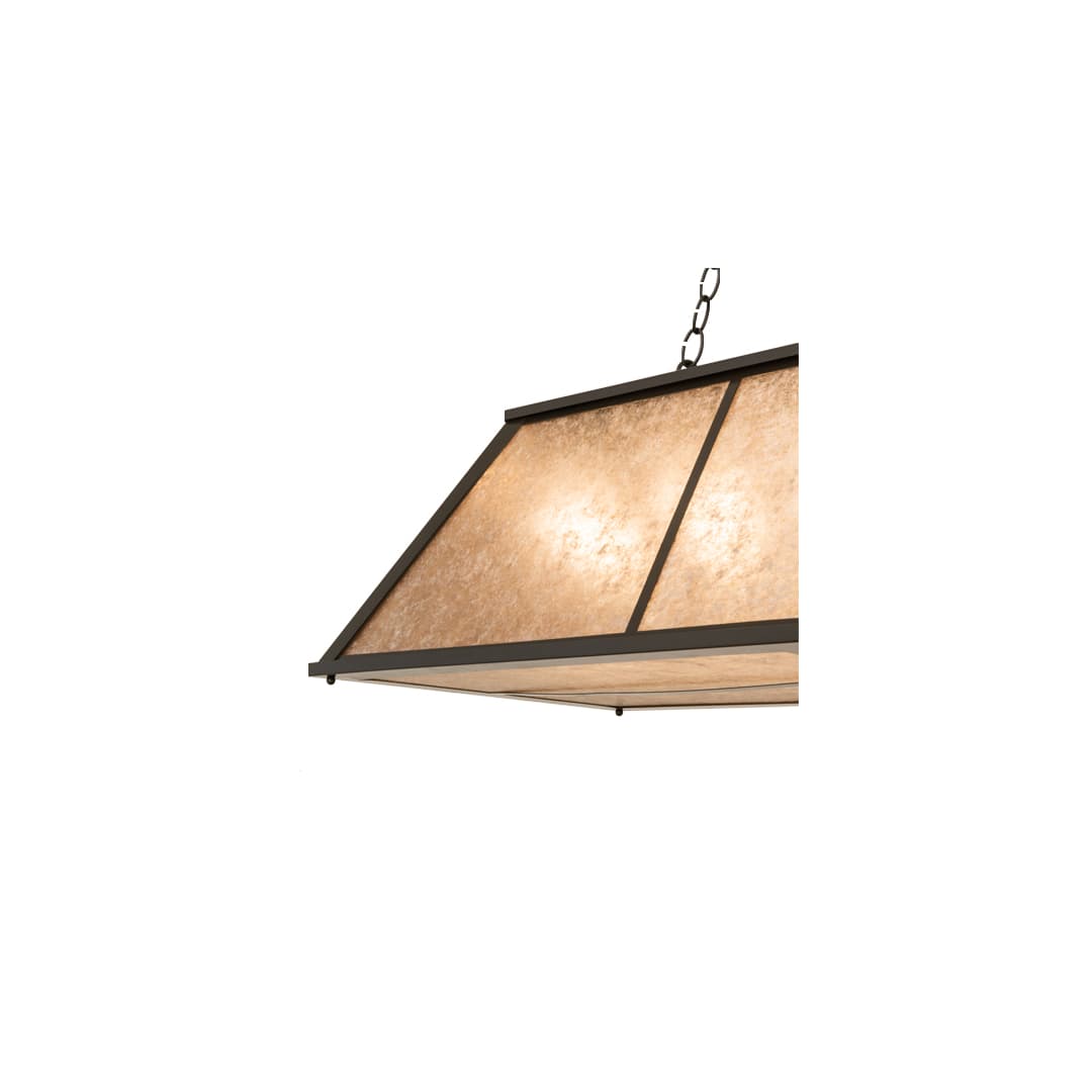 Tri-Panel 6 Light 17" Wide Linear Pendant