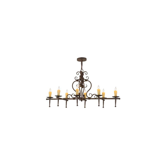 Monica 8 Light 21" Wide Taper Candle Linear Chandelier