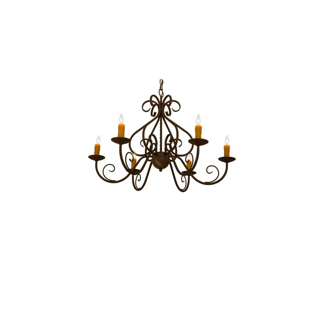 Jenna 6 Light 36" Wide Taper Candle Style Chandelier