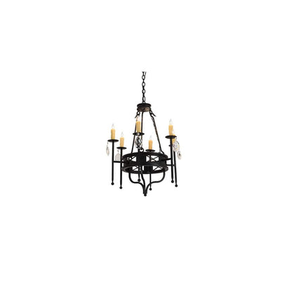 Gina 6 Light 24" Wide Crystal Candle Style Chandelier