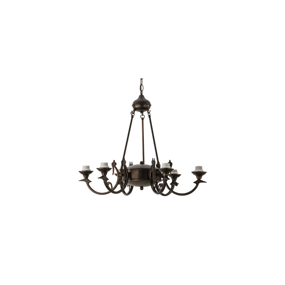 Tiffany Jeweled Peacock 6 Light 34" Wide Chandelier