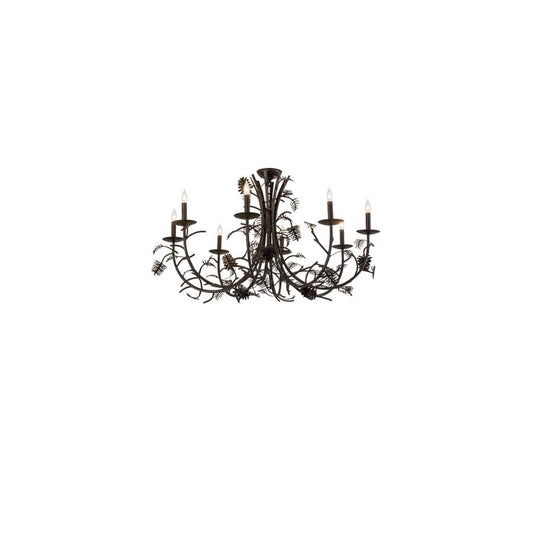 Pinecone 8 Light 42" Wide Semi-flush Ceiling Fixture