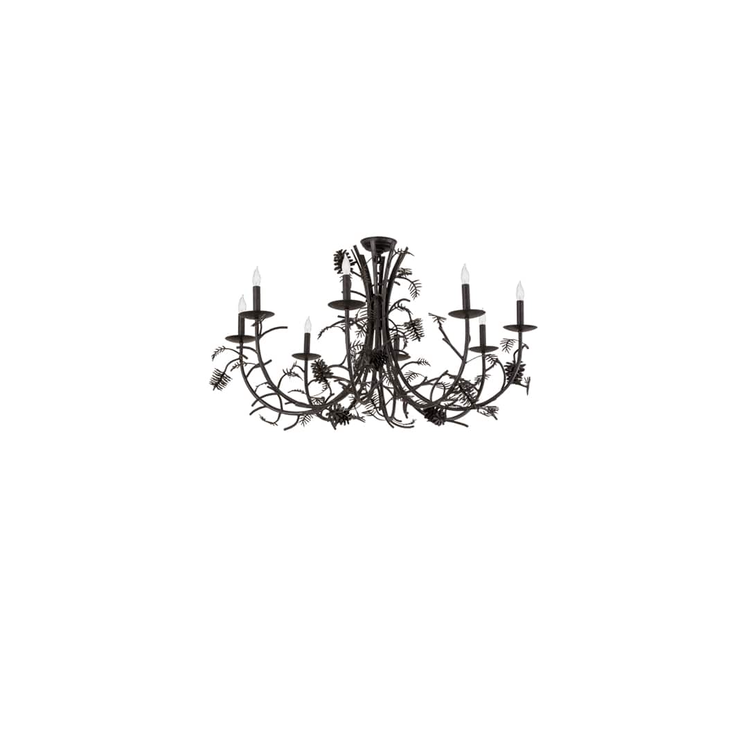 Pinecone 8 Light 42" Wide Semi-flush Ceiling Fixture