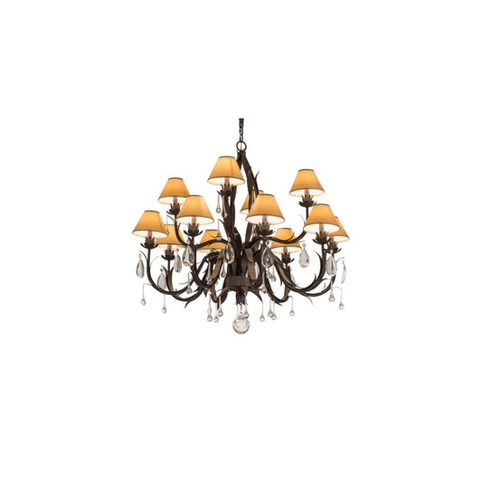 Slenderleaf 12 Light 42" Wide Crystal Chandelier