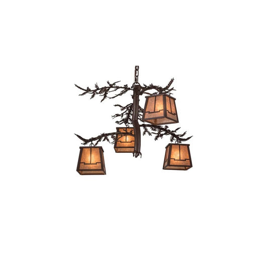 Pine Branch Valley View 4 Light 28" Wide Chandelier