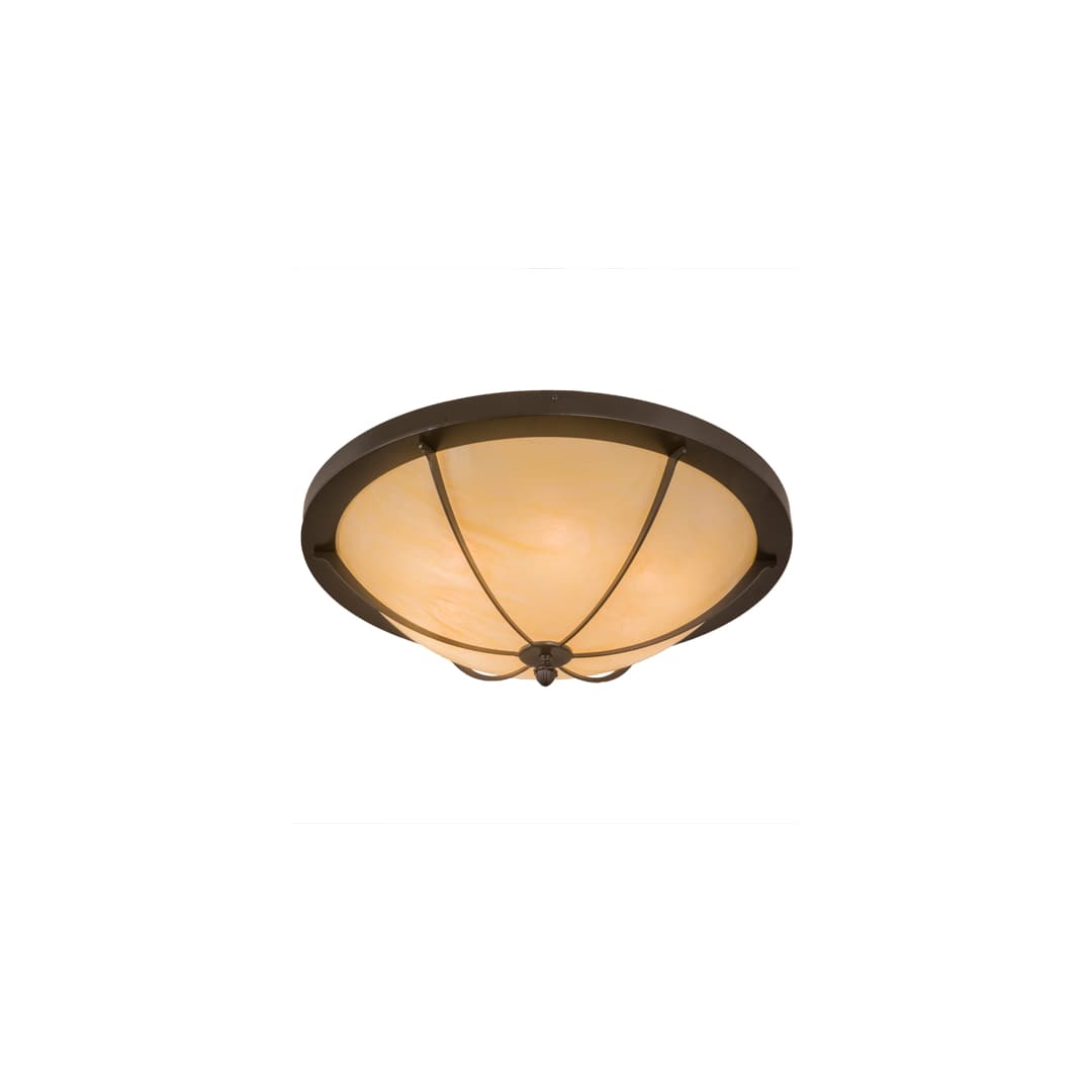 Dominga 6 Light 30" Wide Flush Mount Bowl Ceiling Fixture - Timeless Bronze Finish