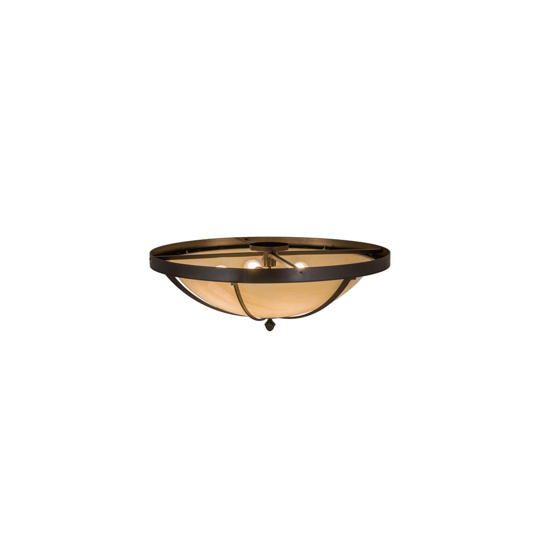 Dominga 6 Light 30" Wide Flush Mount Bowl Ceiling Fixture - Timeless Bronze Finish