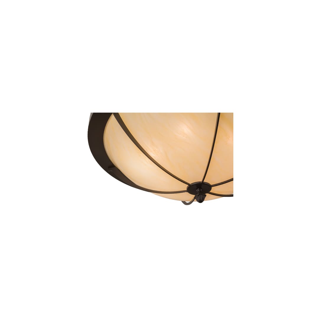 Dominga 6 Light 30" Wide Flush Mount Bowl Ceiling Fixture - Timeless Bronze Finish