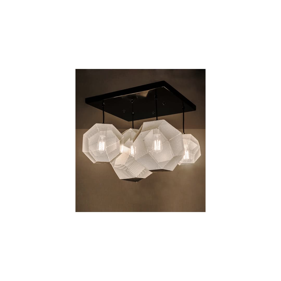 Nidos Struttura 4 Light 30" Wide Abstract Multi Light Pendant