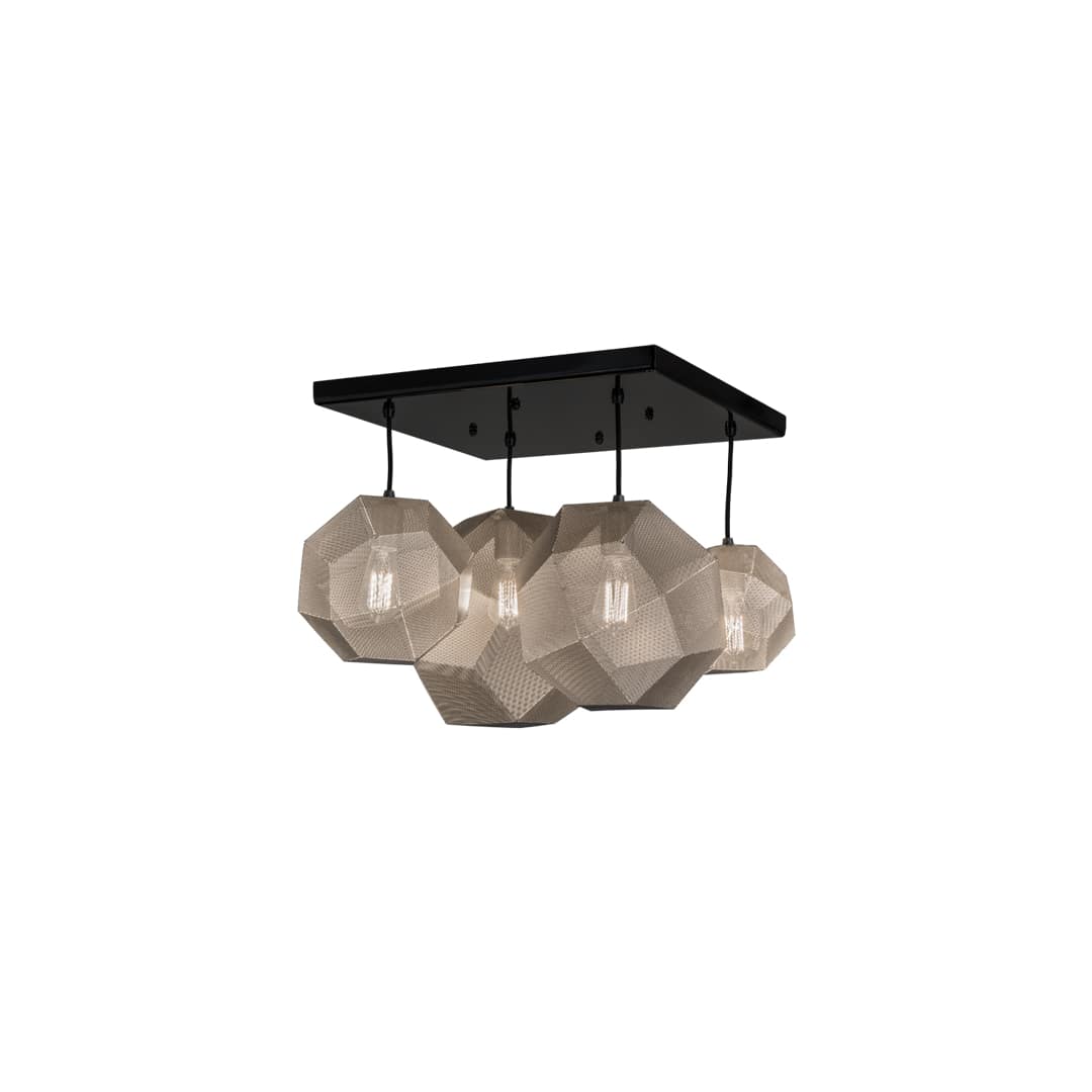 Nidos Struttura 4 Light 30" Wide Abstract Multi Light Pendant