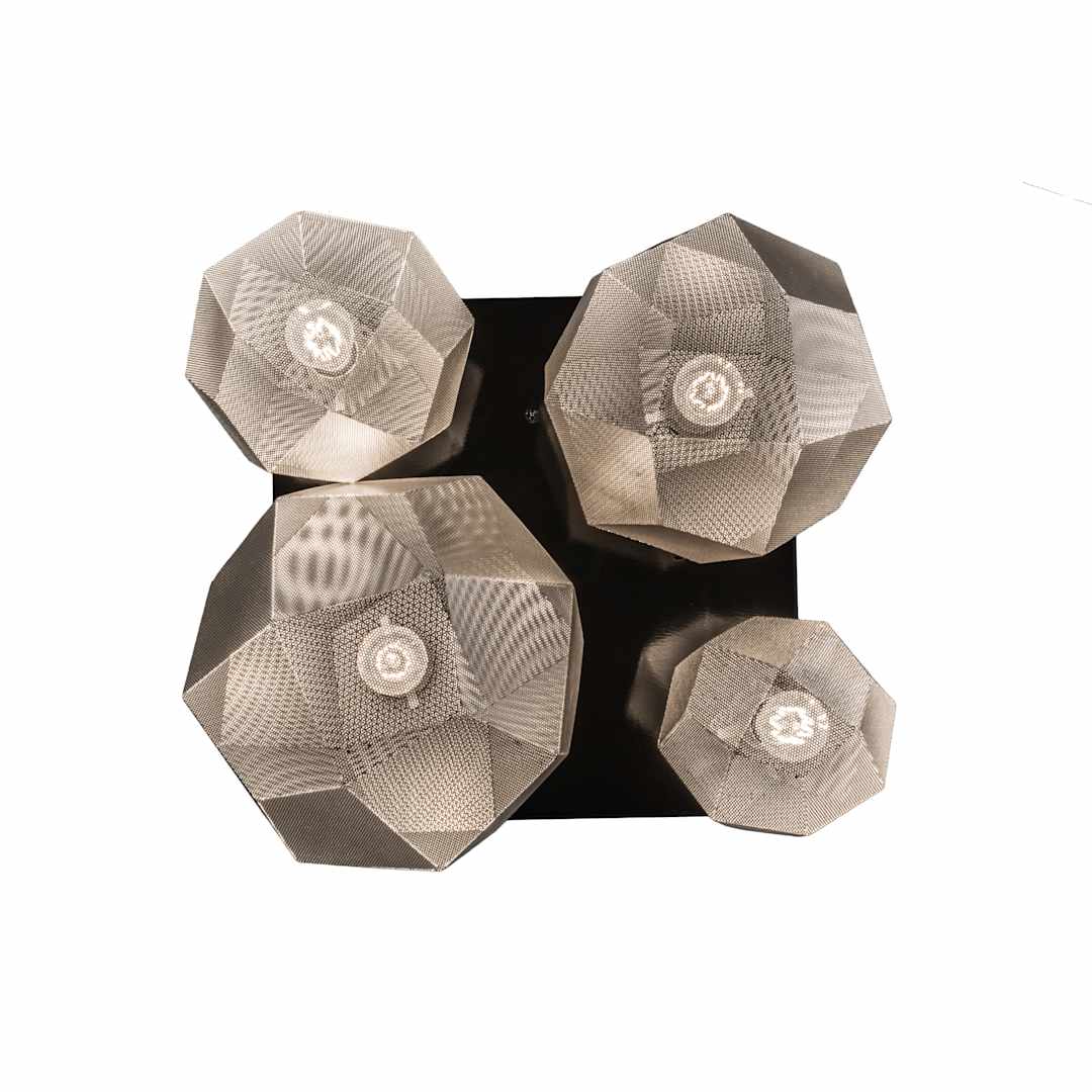 Nidos Struttura 4 Light 30" Wide Abstract Multi Light Pendant