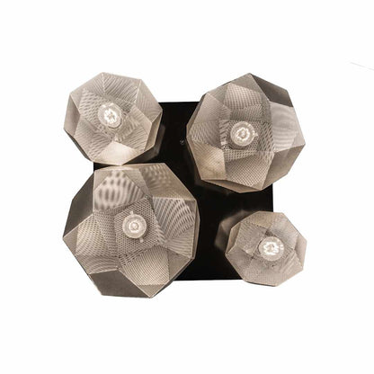 Nidos Struttura 4 Light 30" Wide Abstract Multi Light Pendant