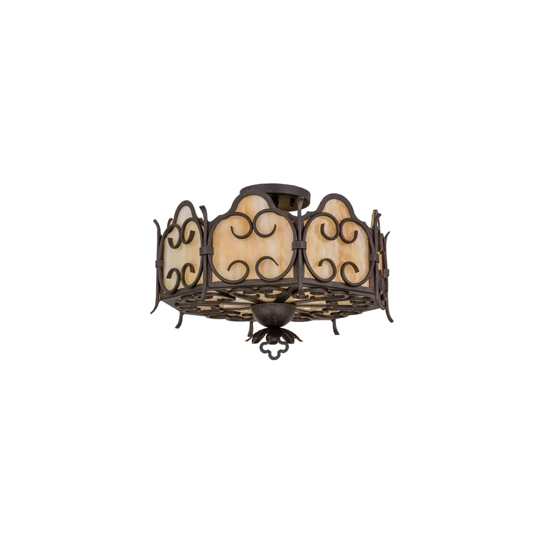 Radha 3 Light 16" Wide Semi-Flush Drum Ceiling Fixture