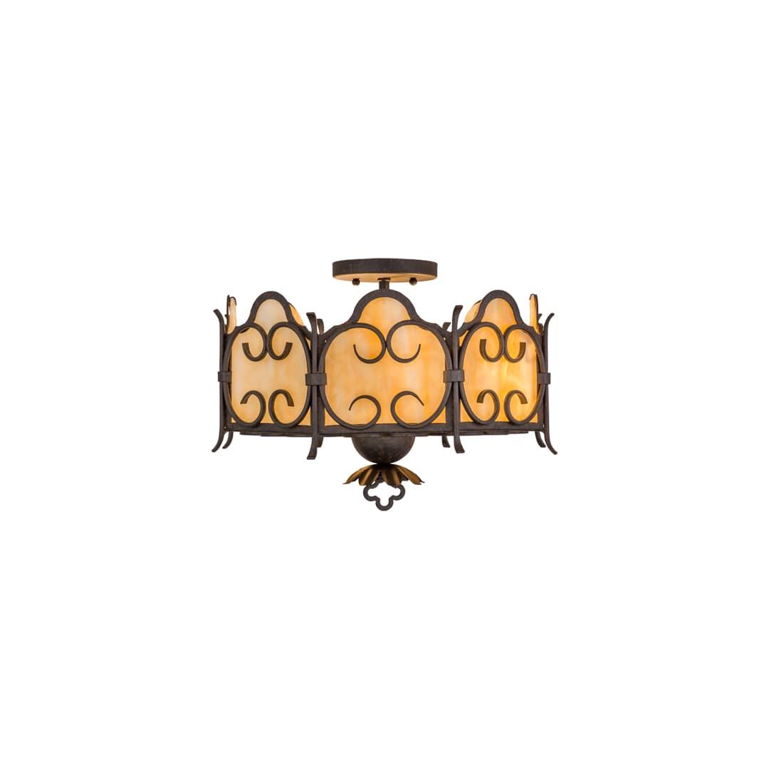 Radha 3 Light 16" Wide Semi-Flush Drum Ceiling Fixture