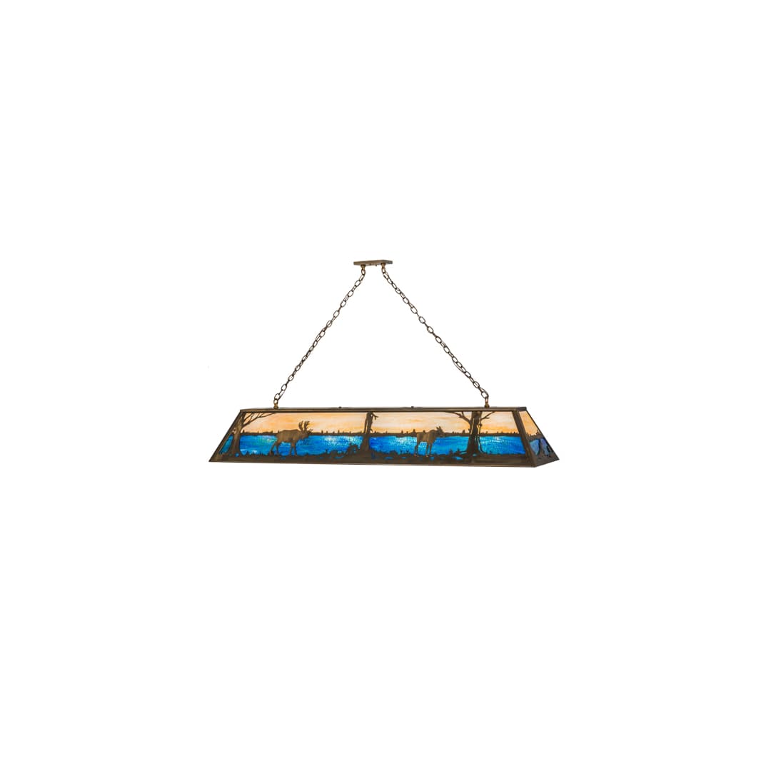 Moose at Lake 8 Light 17" Wide Linear Pendant
