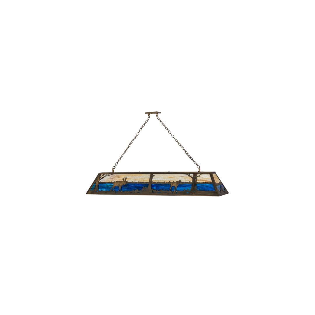 Moose at Lake 8 Light 17" Wide Linear Pendant